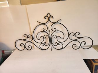 Ornate Tuscan Rustic Old World Scroll Work Wrought Iron Wall Fence Metal Art 35