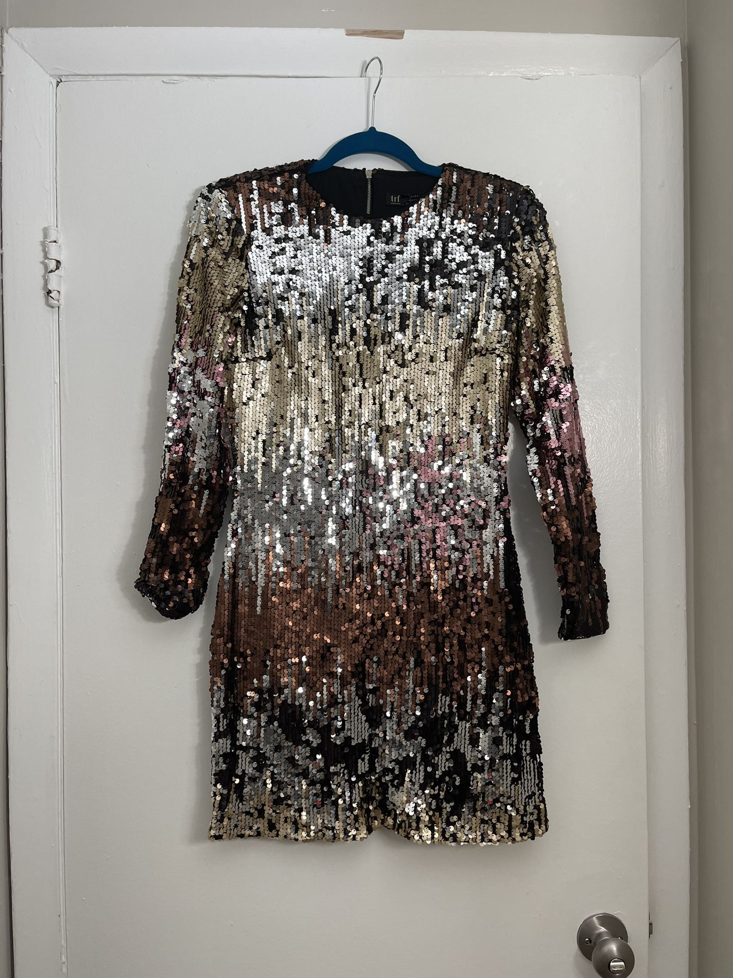 Zara Sequin Dress in Gold, Silver, and Black