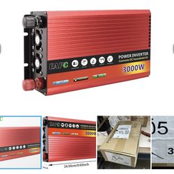 EAFC Peak 3000W Portable Inverter DC 12V to AC 110V Power Inverter Car Power Bank Voltage Converter Solar Inverters