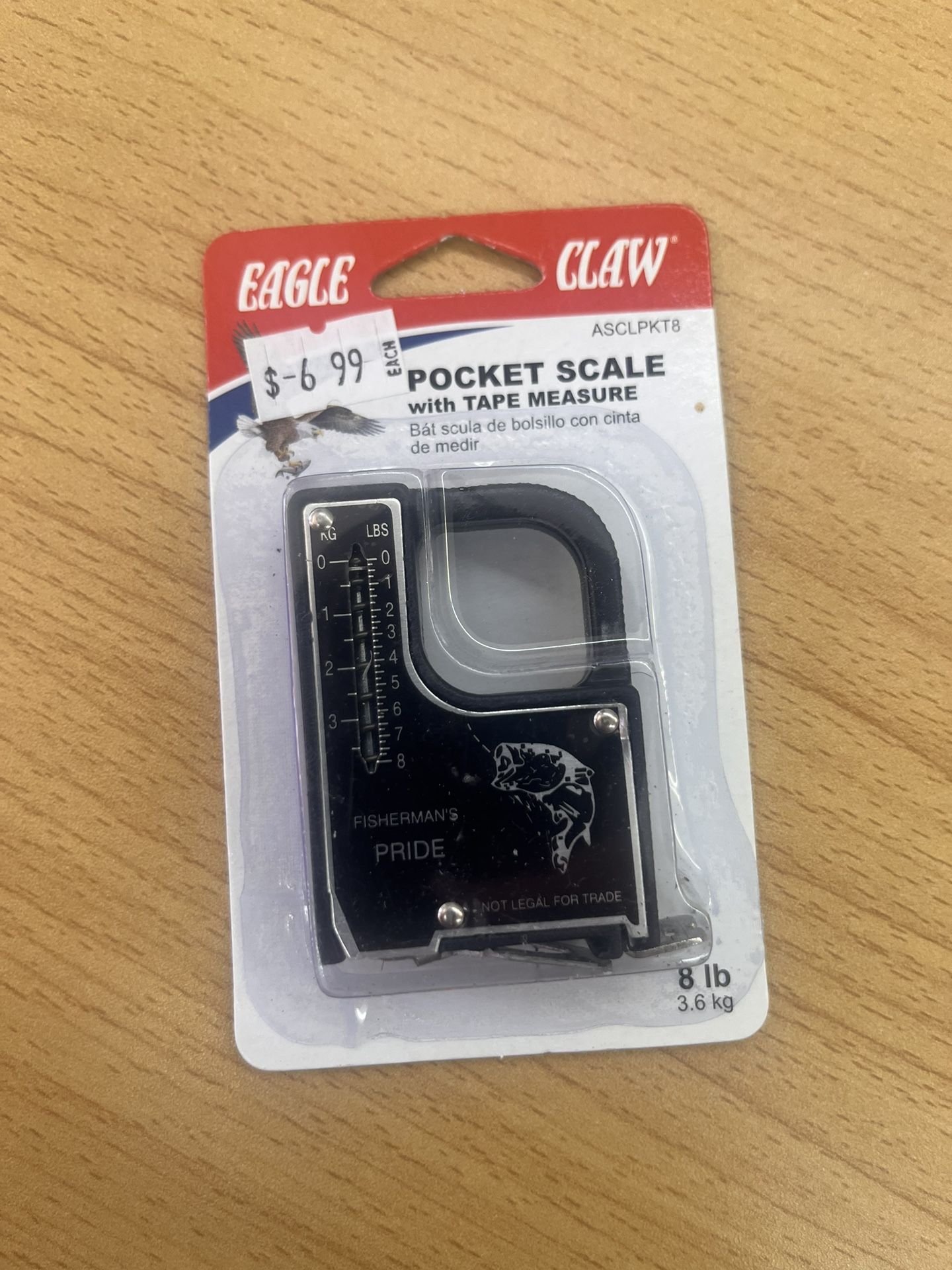 Eagle Claw Pocket Scale With Tape Measure 8 Plus