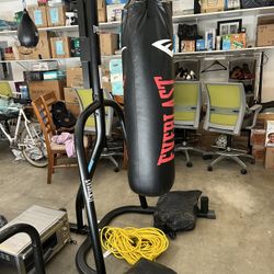 Everlast Punching Bag + Stand + Speed Bag