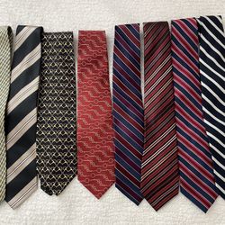 Assorted name brand silk ties