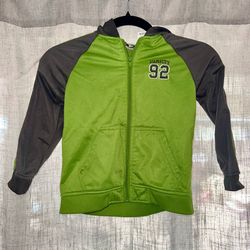 Athletic Works Lime Green & Charcoal Raglan Zip Hoodie