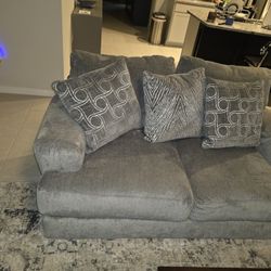 SHARK SOFA LOVE SEAT AND CHAIR