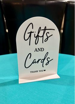 Acrylic Gifts & Cards Table Sign for Wedding / Event Decor – 5x7”