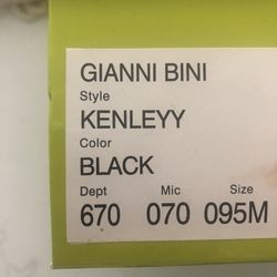 High Heel Wedge, Black 9.5 Gianna Bini, Open Toe
