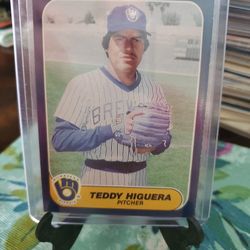Milwaukee Brewers Teddy Higuera '86 Fleer '87 Leaf '87 Leaf Diamond Kings '87 Donruss Error '87 Donruss Diamond Kings Baseball Cards 