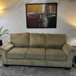 **FREE DELIVERY** Beautiful Beige Microfiber Sofa **FREE DELIVERY**