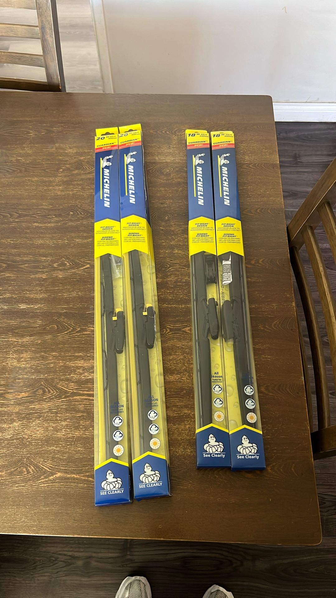 Michelin fit Right Design Windshield Wipers Size 18 & Size 20