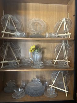 62 Piece Set Of Fostoria Colony Crystal Set