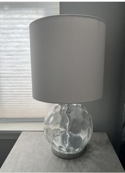 Glass & Chrome Table Lamp