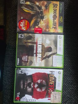 Xbox 360 home front ,xbox 360 the walking dead ,xbox blood wake lot