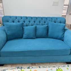 Beautiful Blue Teal Sofa - 3 Seater