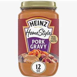 Heinz Homestyle Pork Gravy (12 oz Jar) Pack Of 8