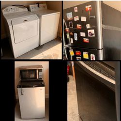 Stove ,Refrigerator,2 dorm refrigerator,washer dryer