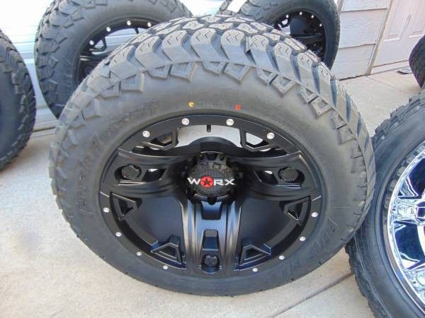 New 20X12 Black Worx Rims LT 305 55 20 AMP X/T Tires 10PLY*8X170 FORD* - $1,900 (Aurora)