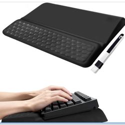 Wrist Rest for Keyboard, Ergonomic Keyboard Stand with Wrist Rest, Soft Memory Foam Wrist pad with Non-Slip Base & Dust Brush, Comfort for Office, Wor