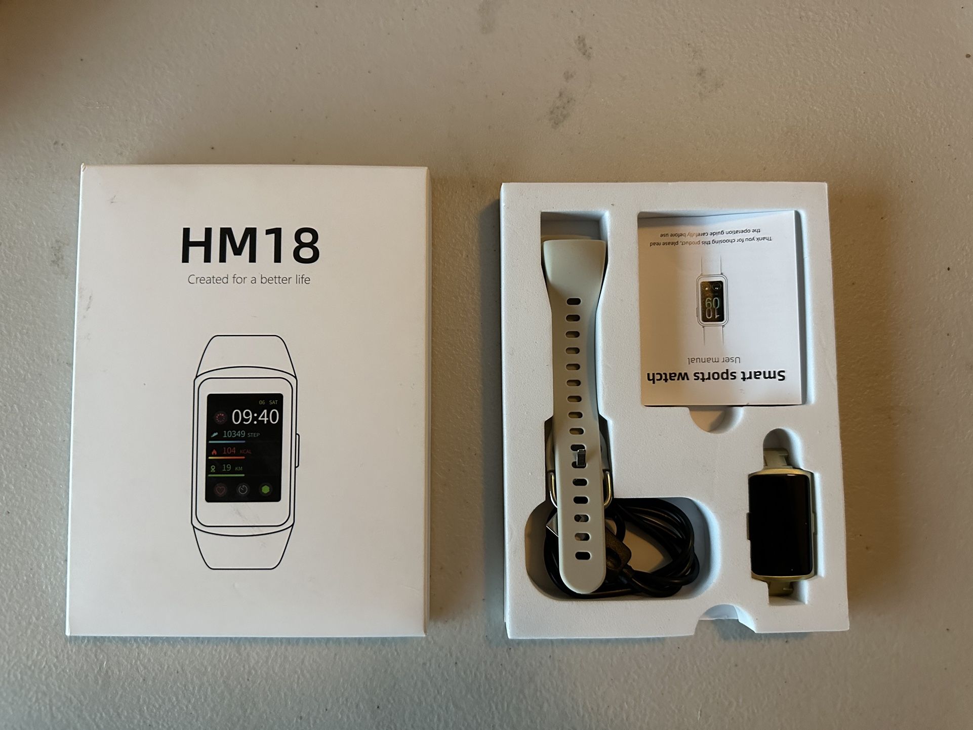 FITVII HM18 Smartwatch Fitness Tracker 1.13 Inch Blood Oxygen - Black Or Gray