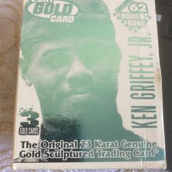 Ken Griffey Jr. 1997 Set Of 3 23KT Gold Cards