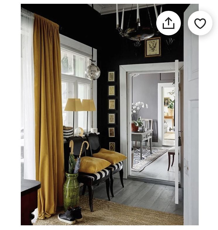 Ikea Sanela Gold Velvet Curtains