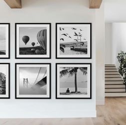 24x24 Black picture frame (set of 9)