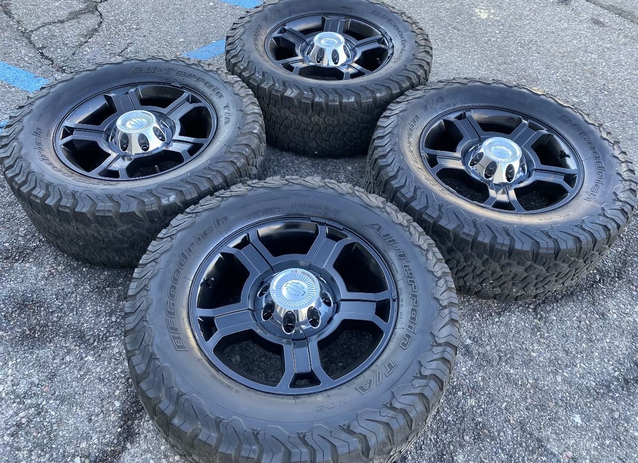 20” HARLEY DAVIDSON FORD F-250 F-350 RIMS WHEELS 35” BFG TIRES WE FINANCE SET OF FOUR! 