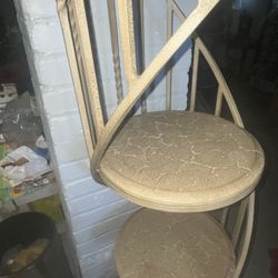 Tall circular shelves