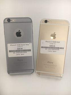 Sprint carrier Apple iPhone 6 16GB Sprint $150