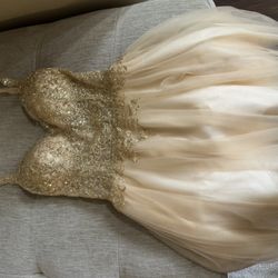 Champagne Short Formal Dress 