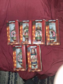 Kirkland Signature Waterglobe Christmas Ornaments Set of 6