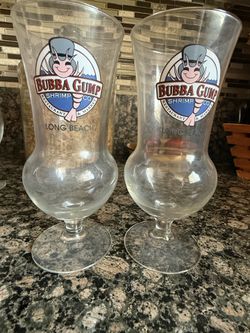 Bubba Gump Restaurant Hurricane glasses- set of 2
