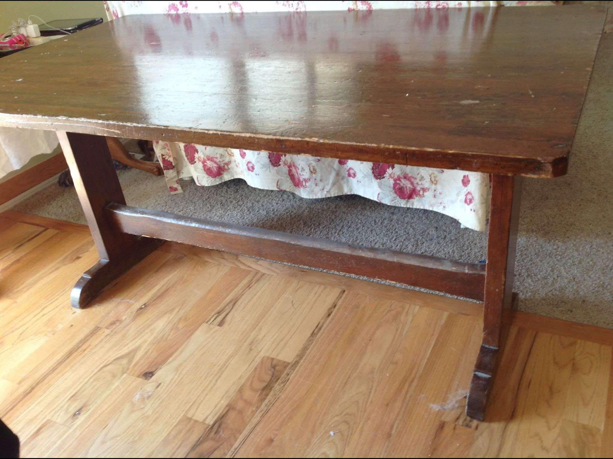 Many Household Items, Fireplace basket, Two Under Washer Dryer Drawers, Two White Cabinets, Terrarium Cage, Trestle Farmer’s Dinner Table