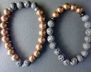 Mens Bead Bracelet Set