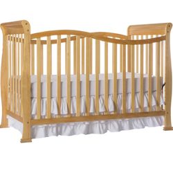 Dream On Me Violet 7-In-1 Convertible Life Style Crib In Natural, Greenguard Gold Certified, 4 Mattress Height Settings, Made Of Sustainable New Zeala