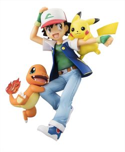 Pokémon Megahouse G.E.M Ash Ketchum, Pikachu , Charmandar figure