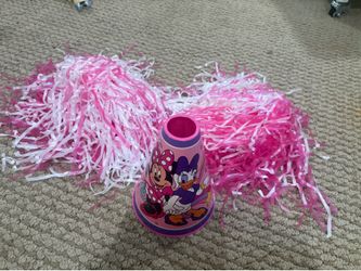 minnie pom poms and megaphone