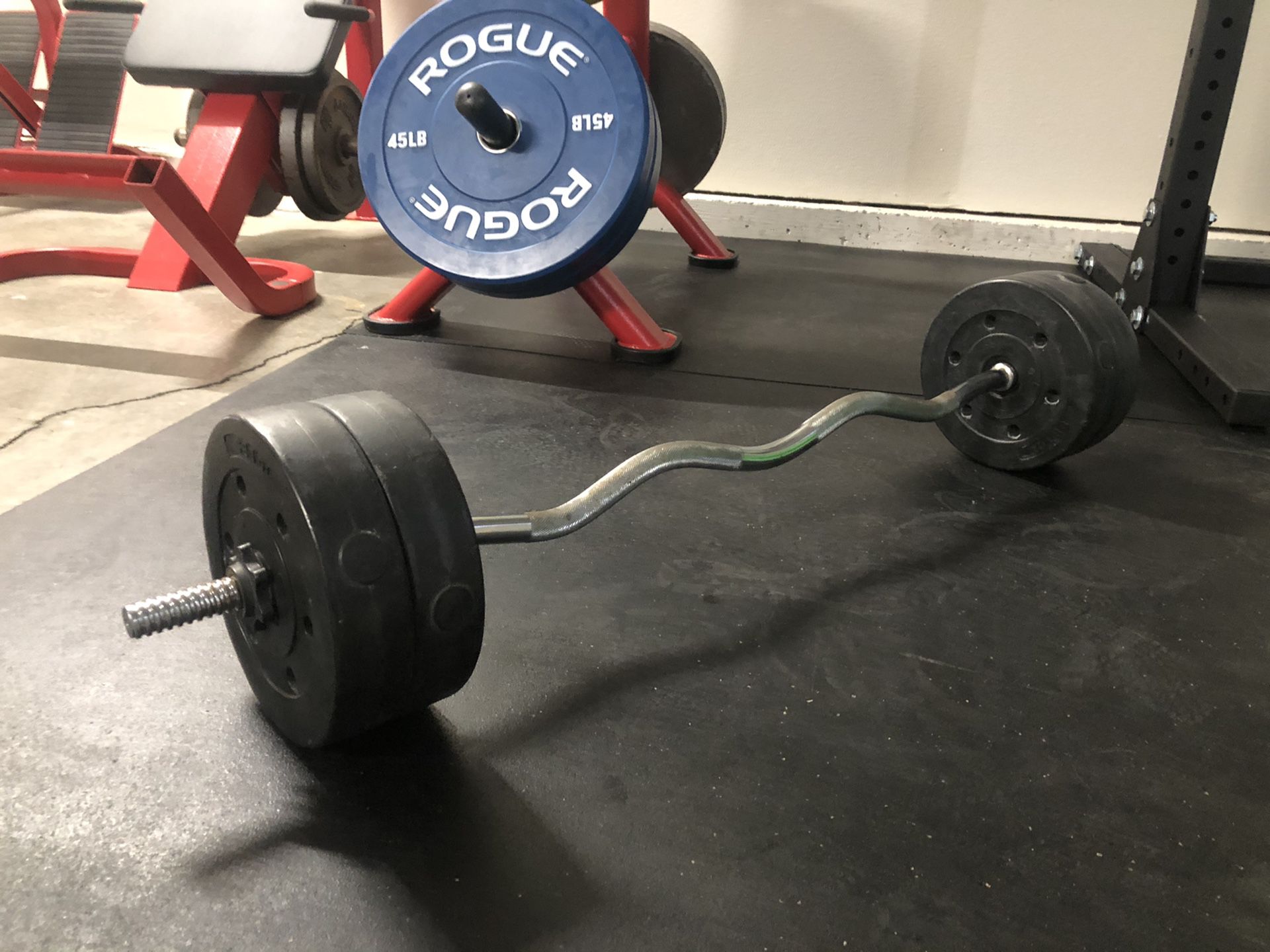 Curl bar, 1”, 40lbs included