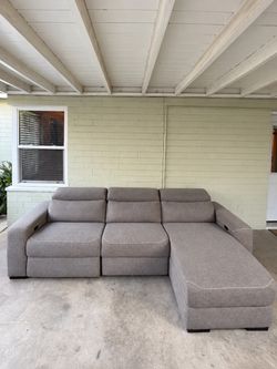 Ashley Mabton 3-Piece Dual Power Reclining Sectional – Gray
