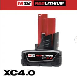 M12 12-Volt Lithium-Ion XC Extended Capacity Battery Pack 4.0Ah and charger 