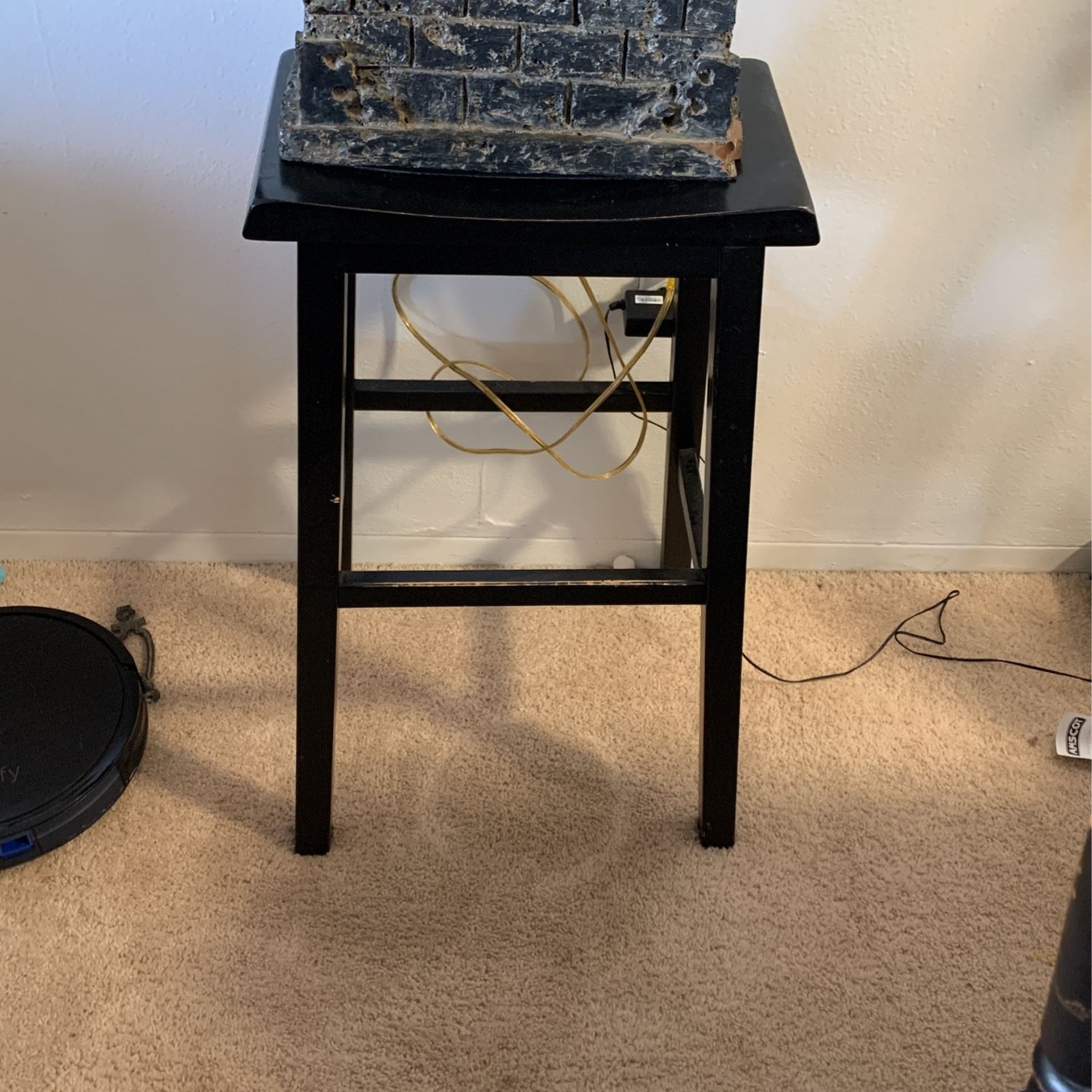 Black Wooden Bar On Dining Stool