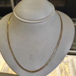 14k Solid Gold Cuban Link Necklace 10.1 Grams 22 Long Layaway Available 10% Down If You Interested Please Make Sure You Ask For Maribel Thank You 