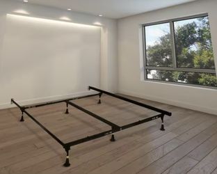 Metal Bed Frame Adjustable To Queen Or King Size New From Factory Same Day Delivery Available 