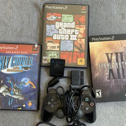 PS2 Controller + 3 Games