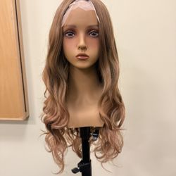 Light Brown Synthetic Hair Wig New #518