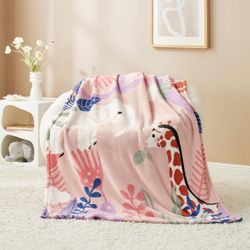 Cozy Bliss  Elephant Print Throw Blanket for Kids, New