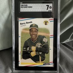 Barry Bonds Graded SGC Fleer Baseball Card