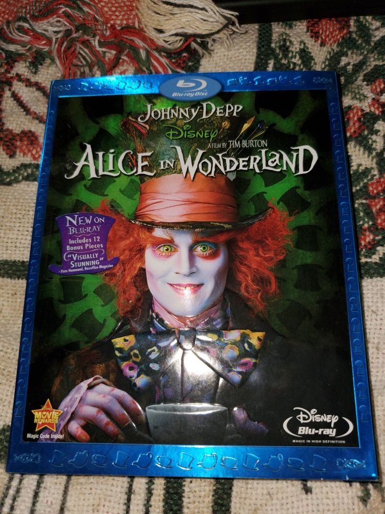 Alice in Wonderland Bluray with Bonus Features