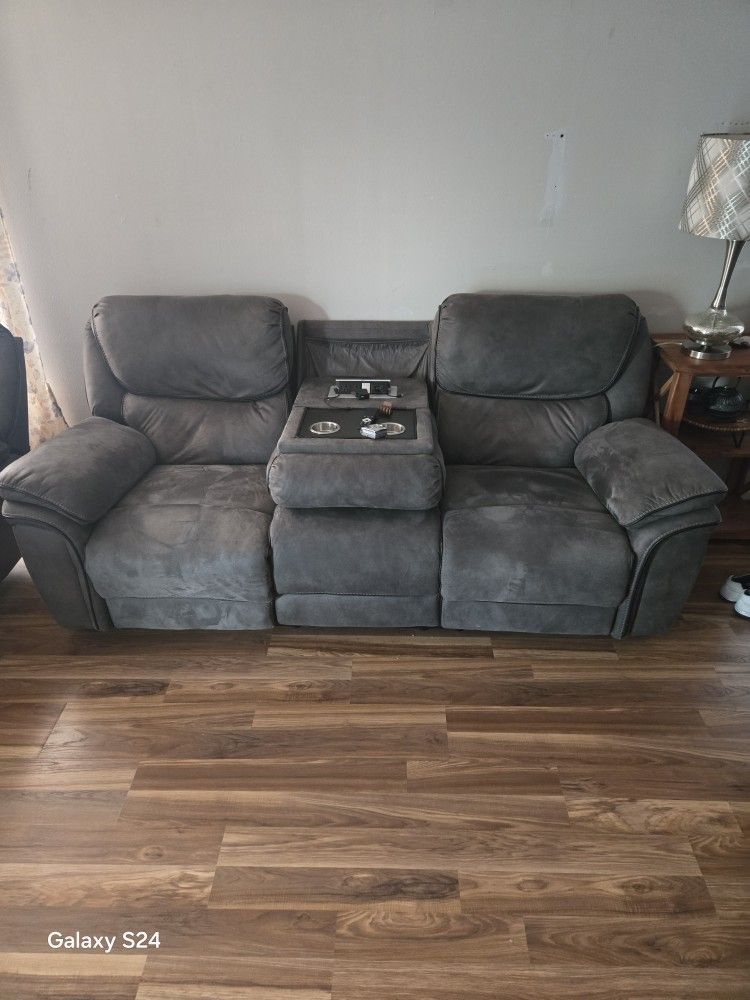 Livingroom  Sofa  Recliner Gray