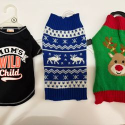 Dog Clothes 3 Pc With Hangers