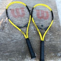 Set of 2 Wilson energy xl tennis rackets
